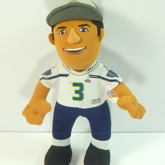 Seattle Seahawks Wilson # 3 NFL Super Bowl XLVIII Champions Plush Stuffed Toy - Picture 1 of 6